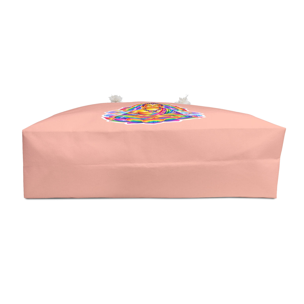 Tote, Weekender Travel Bag - Pink Rainbow 1980s Lotus