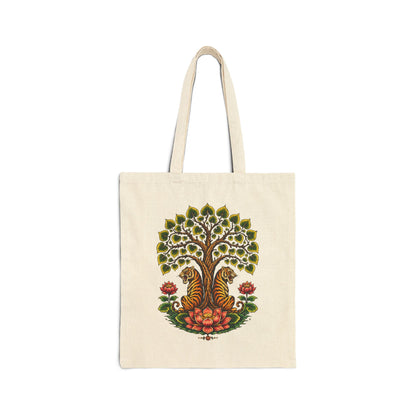 Tiger Bodhi Tree Tiger Canvas Tote Bag