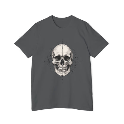 T-Shirt, Short Sleeve Boxy Crew Neck - Geometric Skull