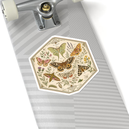 Sticker, Kiss-Cut - Moths & Wildflowers