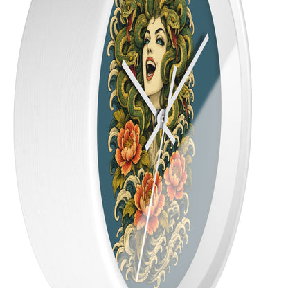Clock, Wall Acrylic - Medusa Snake Head