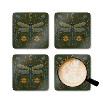 Dragonfly Cork Coaster (Set of 4)