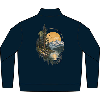 Fleece, Unisex Quarter zip - Mountain Lake