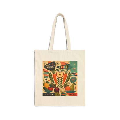 Mid-Century Modern Cotton Canvas Tote Bag