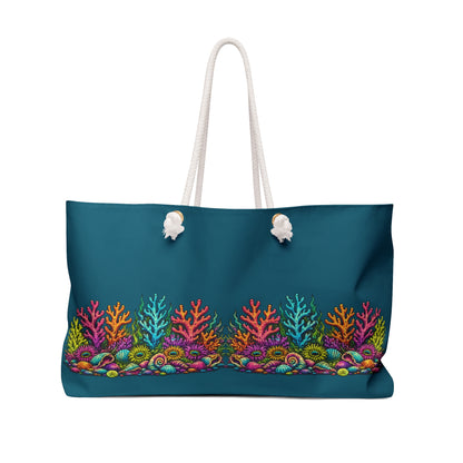Tote, Weekender Travel  Bag - Coral Reef