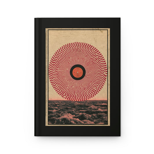 Journal Notebook, Hardcover Lined - Retro Psychedelic Vinyl