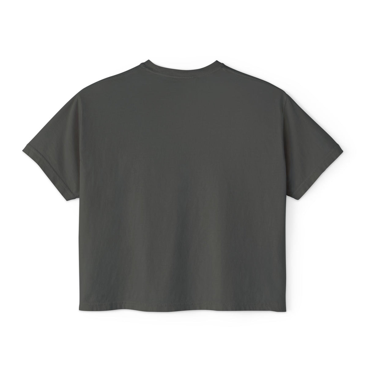 T-Shirt, Short Sleeve Boxy Crew Neck Cropped - 1980s Buddha Head