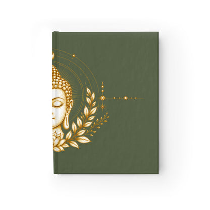 Journal Notebook, Hardcover Blank - Buddha Head (olive green)