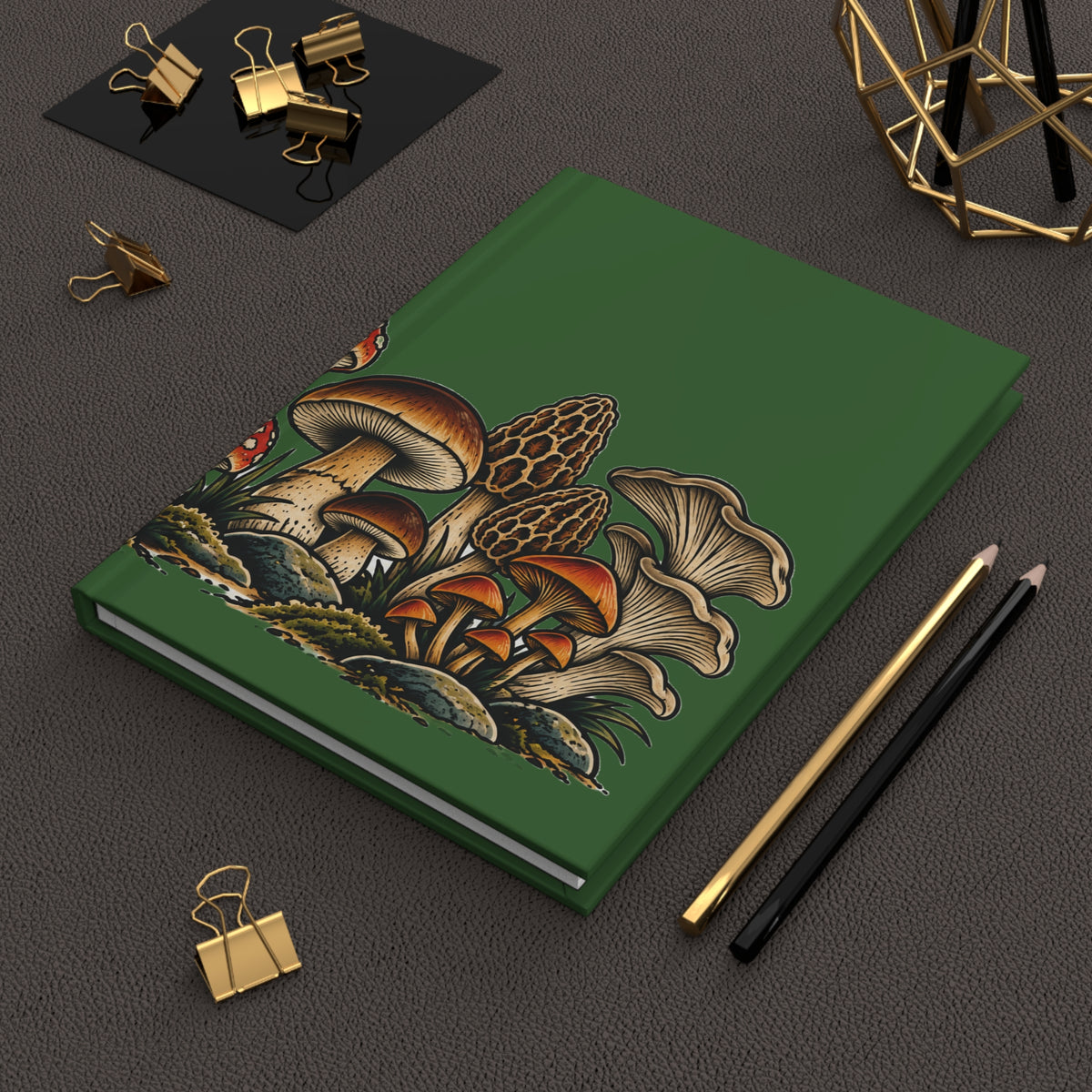 Journal Notebook, Hardcover Lined - Mushroom Forest