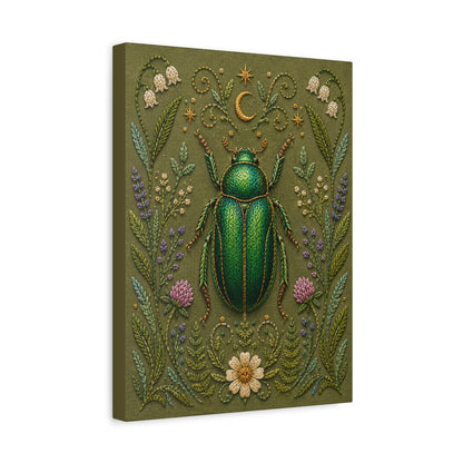 Canvass Art Print - Botanical Scarab