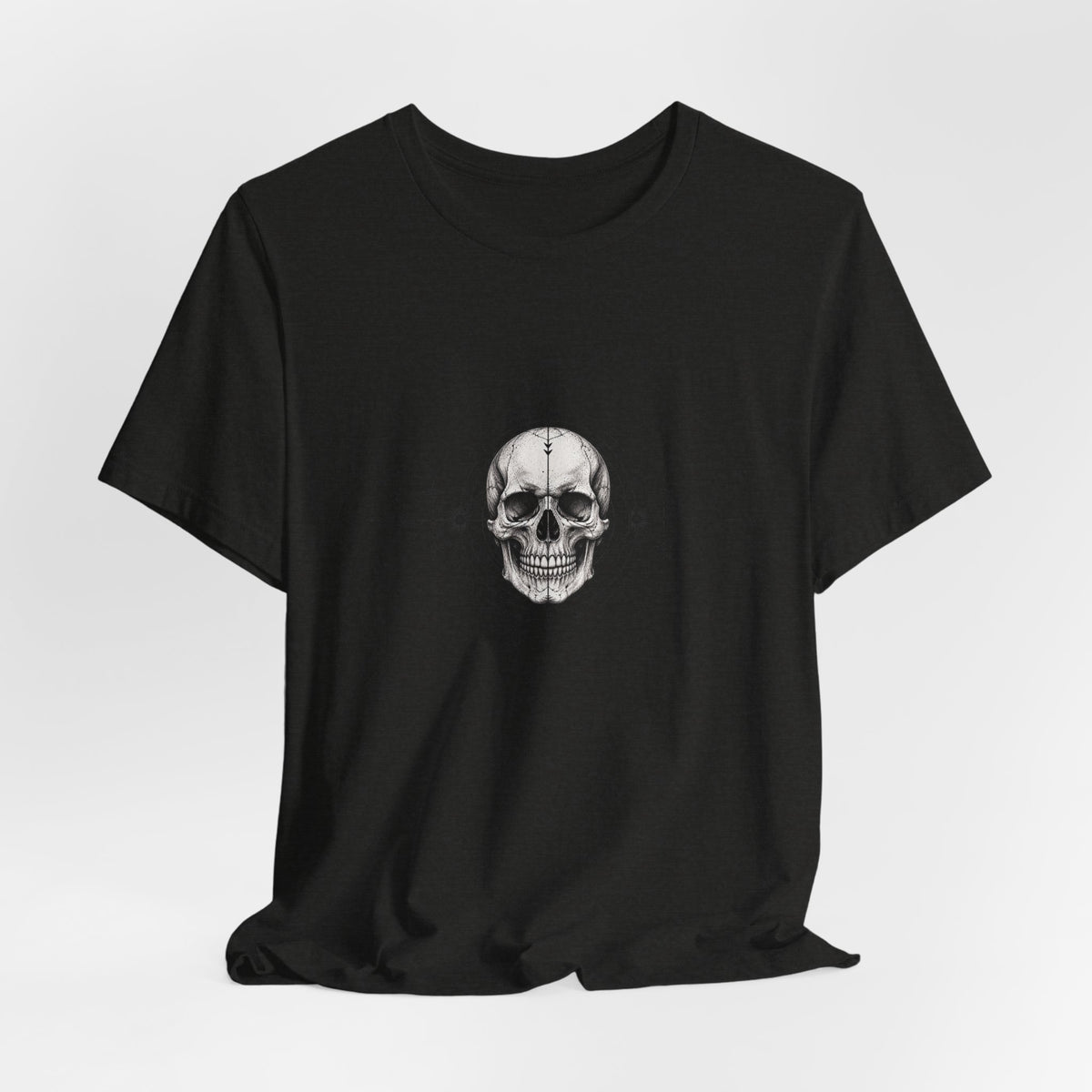 T-Shirt, Short Sleeve Boxy Crew Neck - Skull Geometry