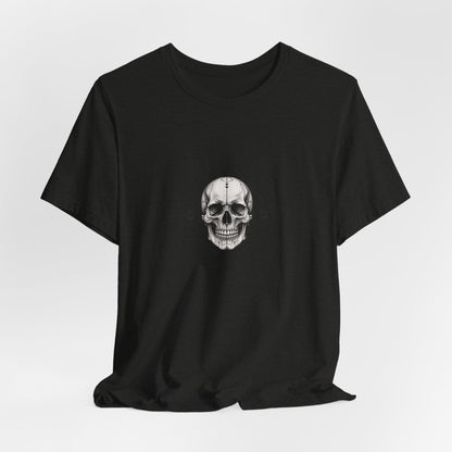 T-Shirt, Short Sleeve Boxy Crew Neck - Skull Geometry