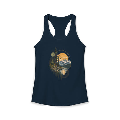 Tank Top, Racerback - Mountain Lake