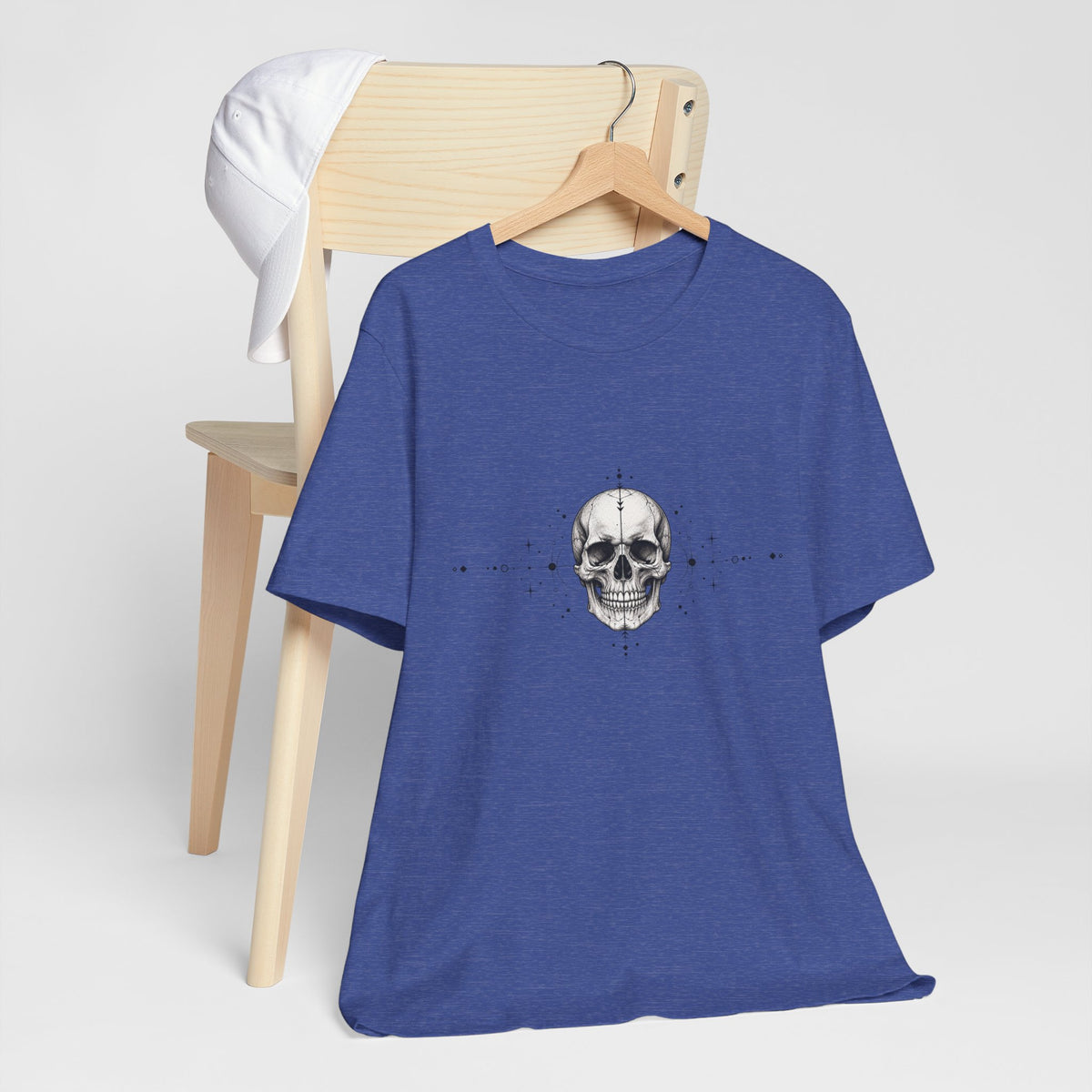 T-Shirt, Short Sleeve Boxy Crew Neck - Skull Geometry