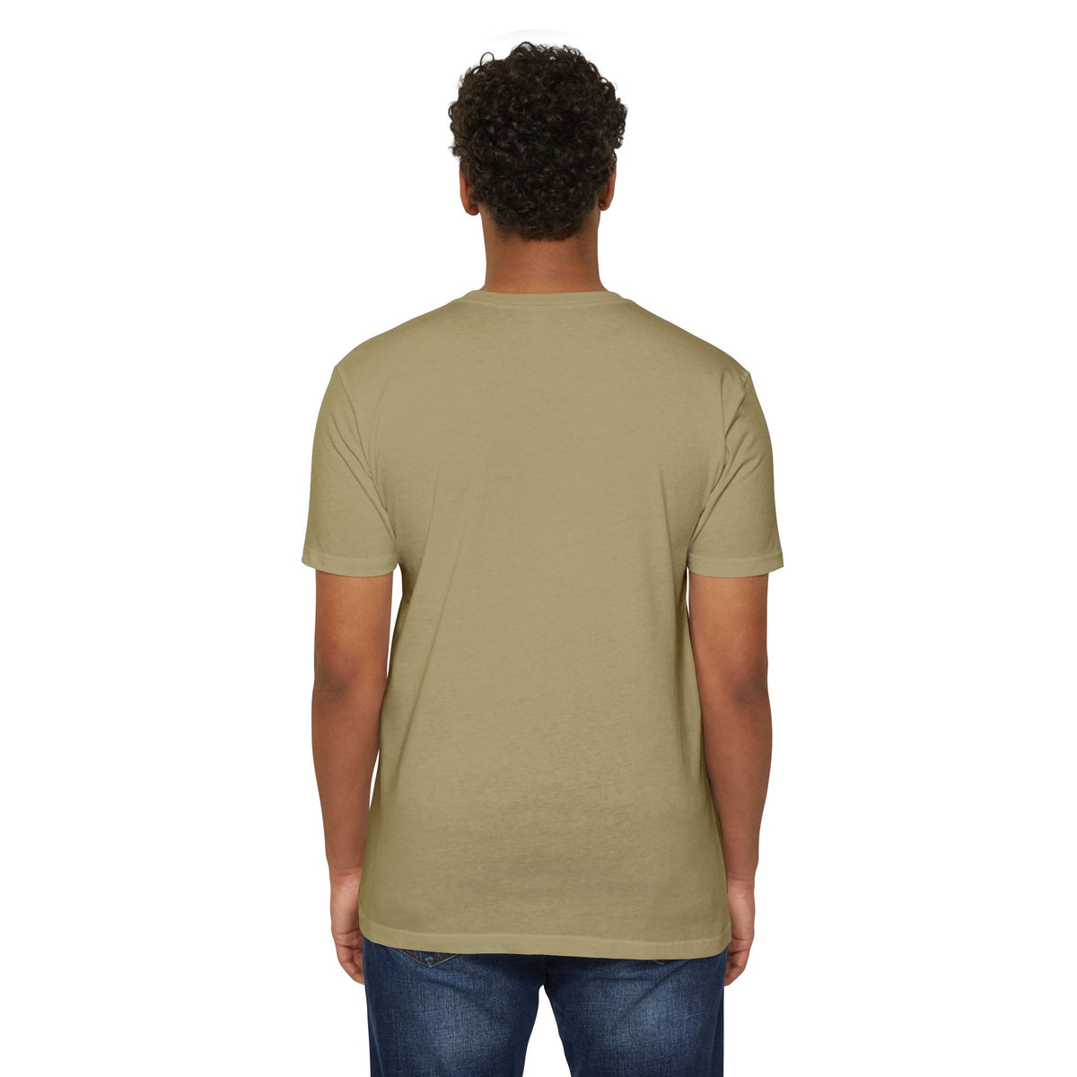 T-Shirt, Short Sleeve Boxy Crew Neck - Botanical Hand Reaching for the Sun