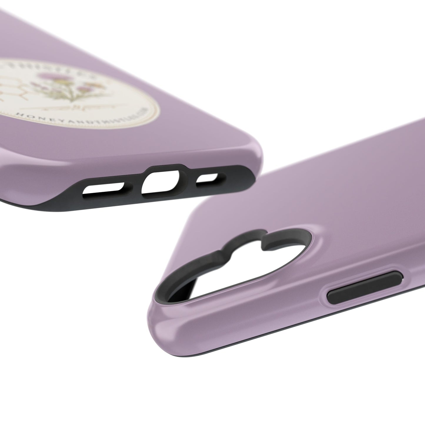 Floral Honey & Thistles Magnetic Phone Case — Impact-Resistant MagSafe-Compatible