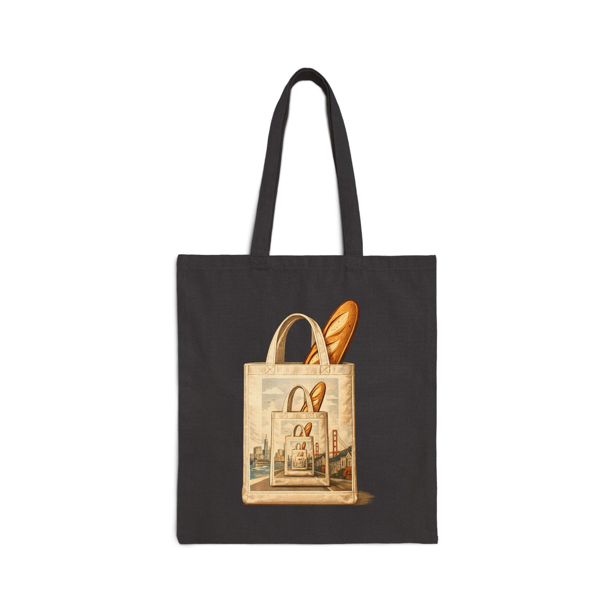 A Baguette in the Matrix Canvas Tote Bag