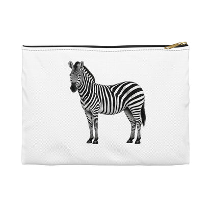 Zebra White Accessory Pouch