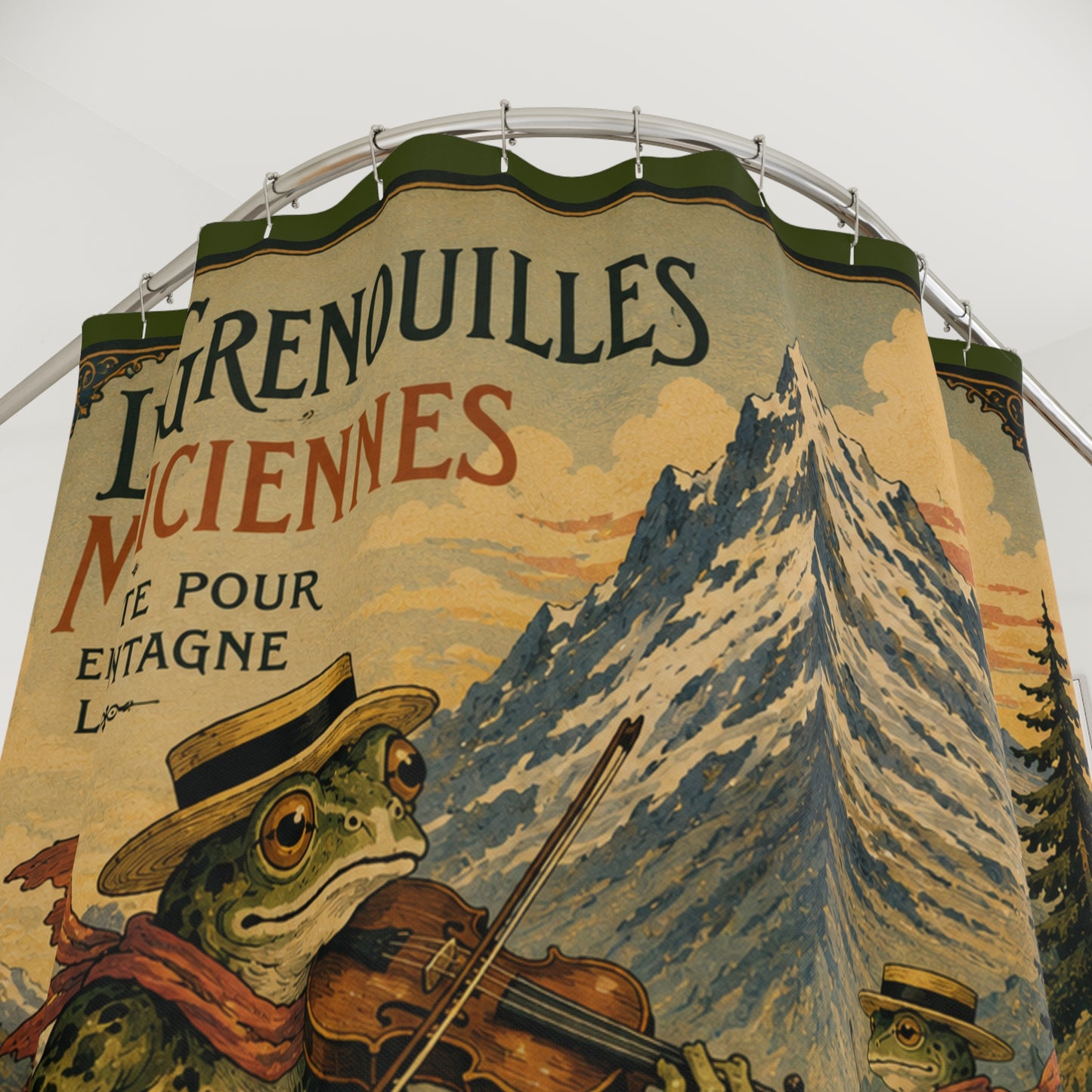 Frogs on Unicycles Shower Curtain