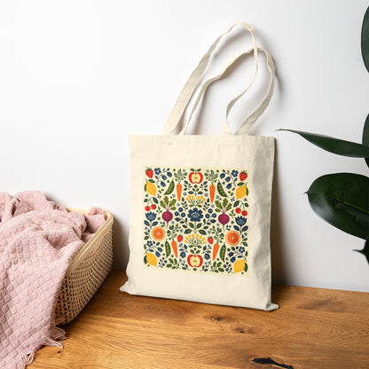 Swedish Style Vegetable Canvas Tote Bag