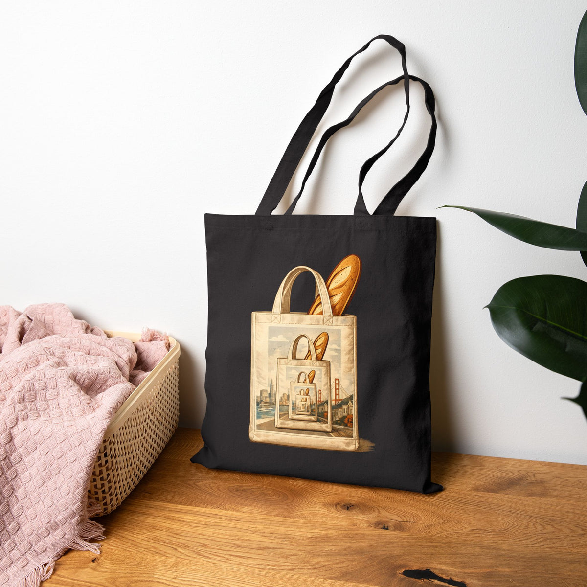 A Baguette in the Matrix Canvas Tote Bag