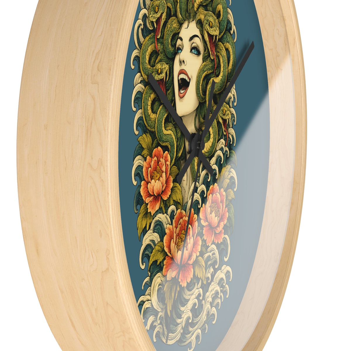 Clock, Wall Acrylic - Medusa Snake Head