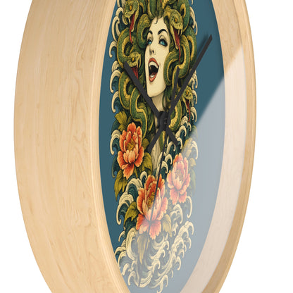 Clock, Wall Acrylic - Medusa Snake Head