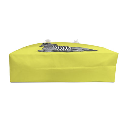 Zebra Print Weekender Bag – Yellow Striped Safari Travel Tote