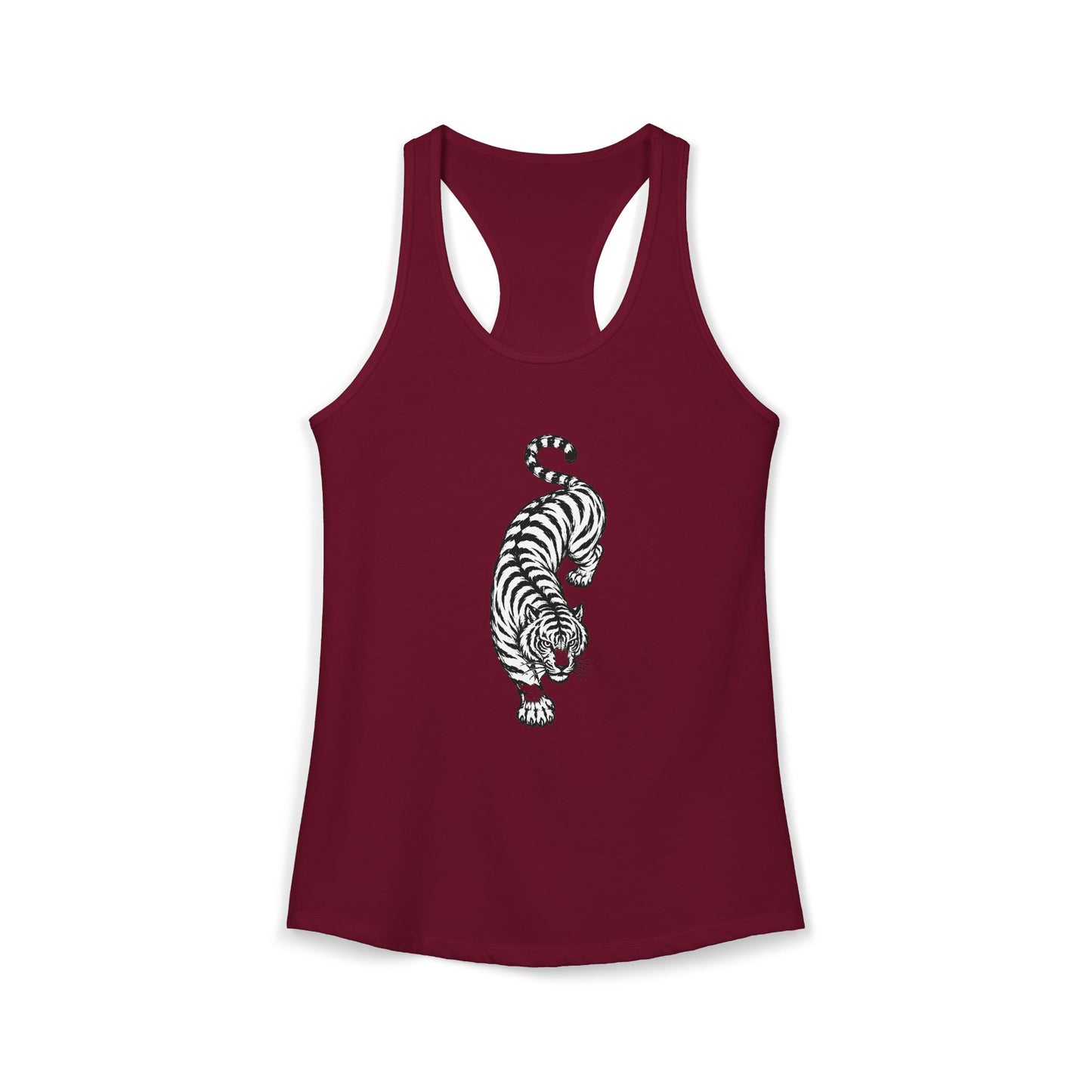 Tiger Black and White Racerback Tank