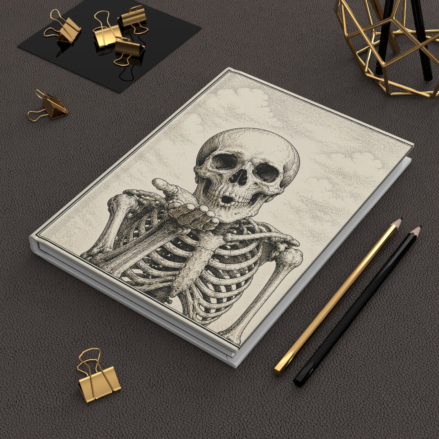 Skeleton Kiss Hardcover Lined Journal