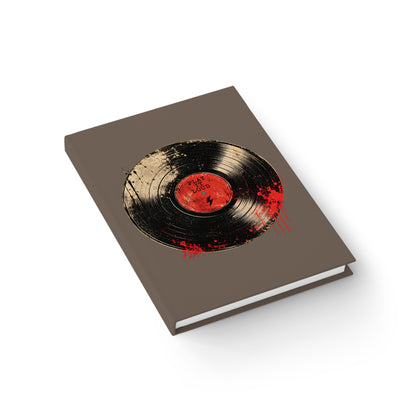 Journal Notebook, Hardback Blank - Vinyl Record  'Play It Loud' Grunge Music