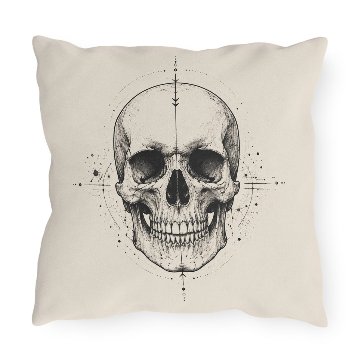 Pillow, Outdoor/Garden - Decorative Gothic Skull