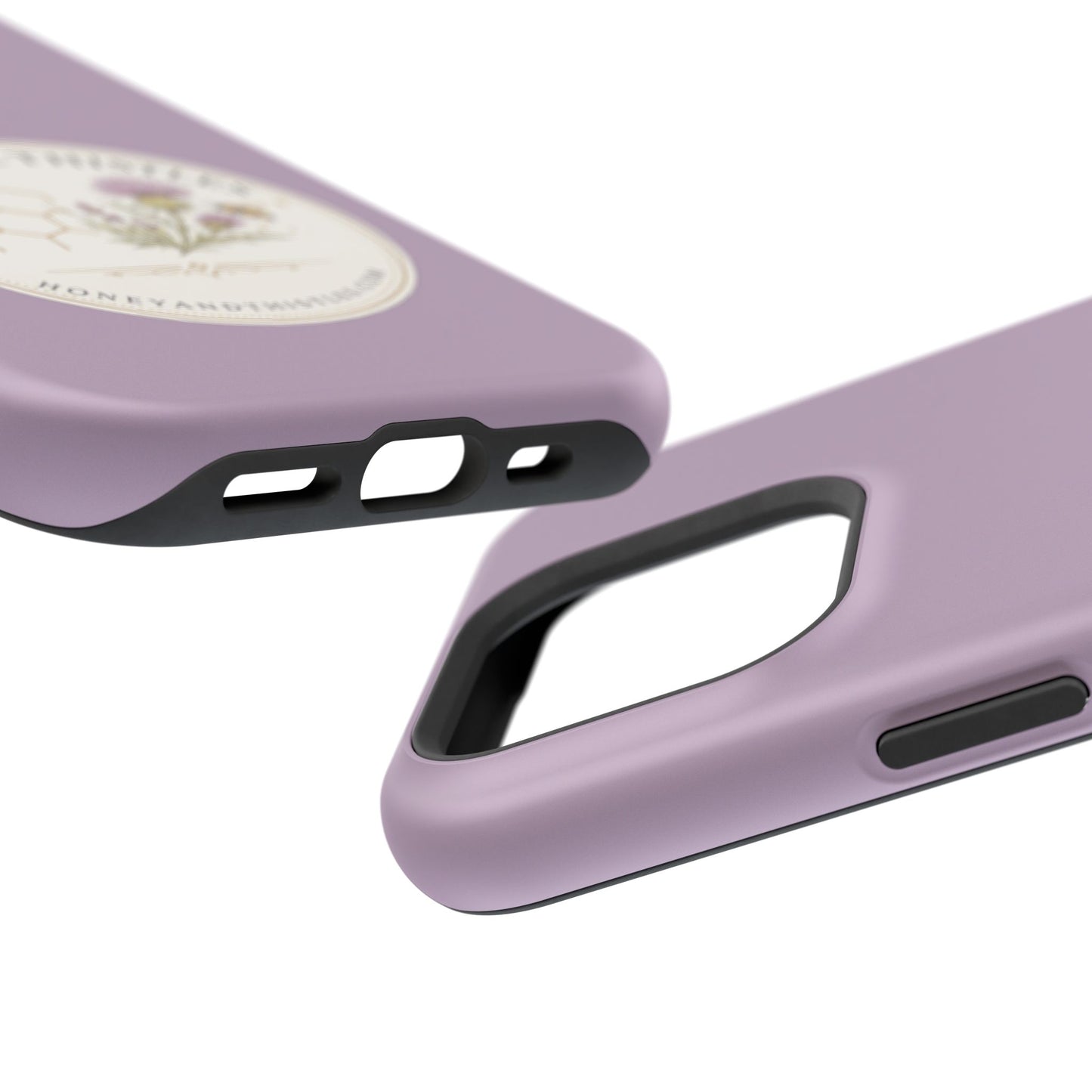 Floral Honey & Thistles Magnetic Phone Case — Impact-Resistant MagSafe-Compatible