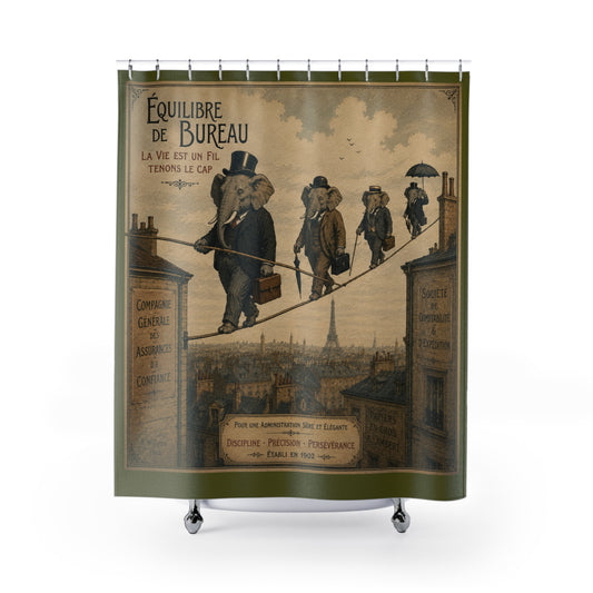 Elephants on a High Wire Shower Curtain