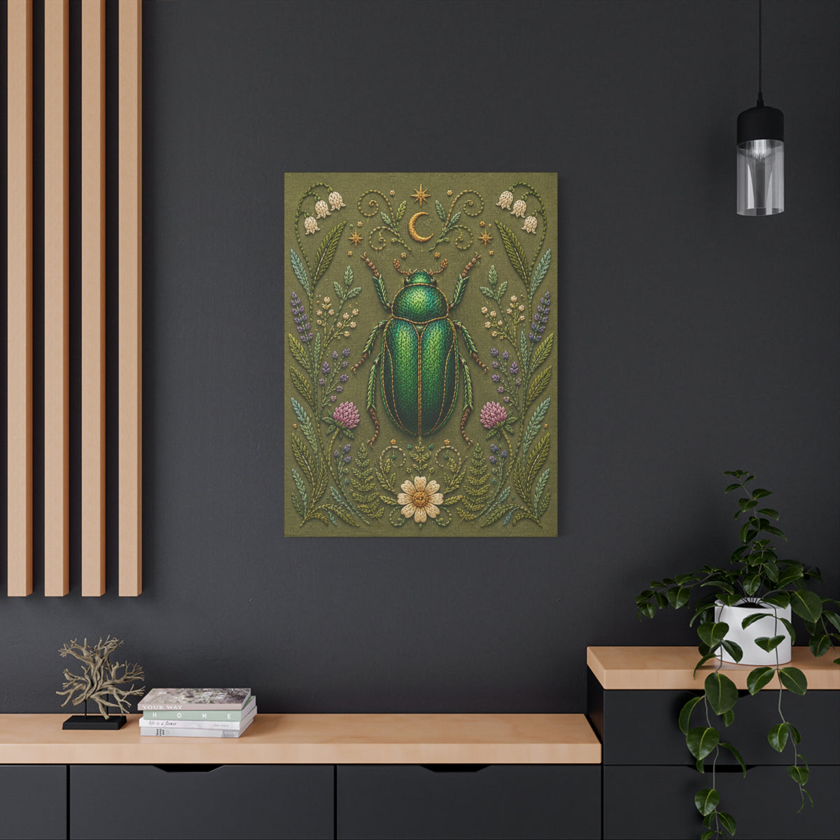 Canvass Art Print - Botanical Scarab