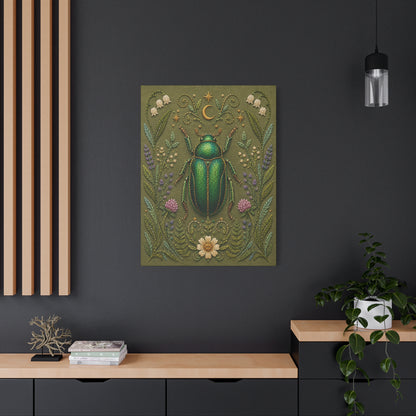 Canvass Art Print - Botanical Scarab