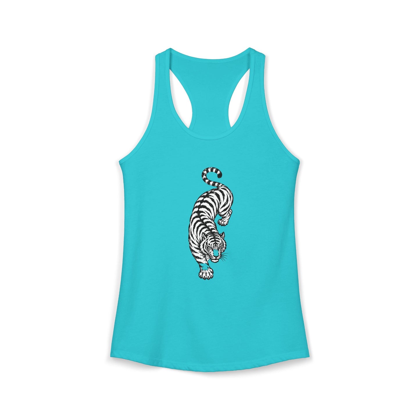 Tiger Black and White Racerback Tank