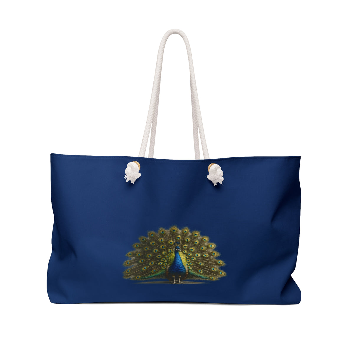 Tote, Weekender Travel  Bag - Proud Peacock (navy blue)