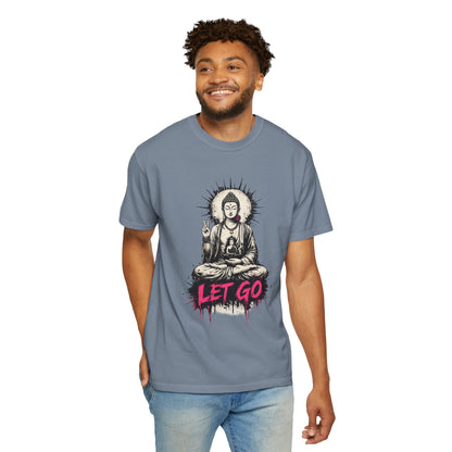 T-Shirt, Short Sleeve Boxy Crew Neck - Buddha "Let Go"