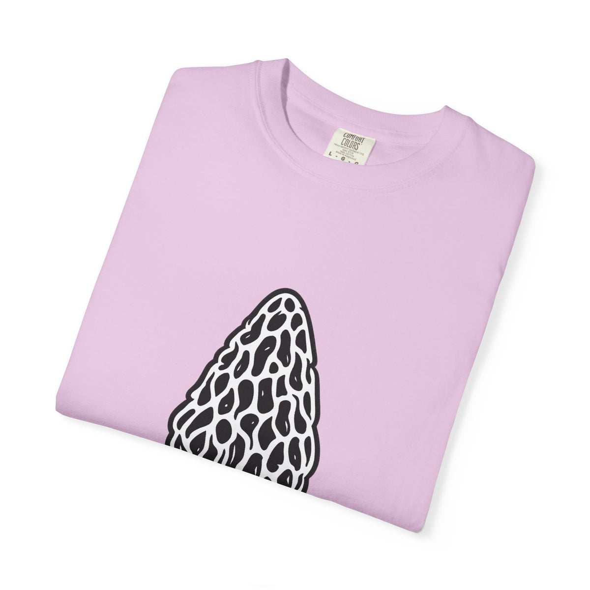T-Shirt, Short Sleeve Boxy Crew Neck - Hand-Drawn Forager Morel Mushroom