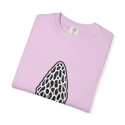 T-Shirt, Short Sleeve Boxy Crew Neck - Hand-Drawn Forager Morel Mushroom