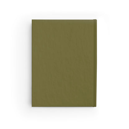 Journal Notebook, Hardcover Blank - Embossed Botanical Scarab (olive green)