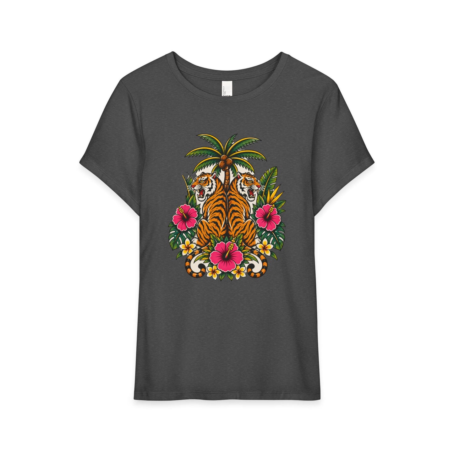 Tropical Tiger Floral Tee Shirt