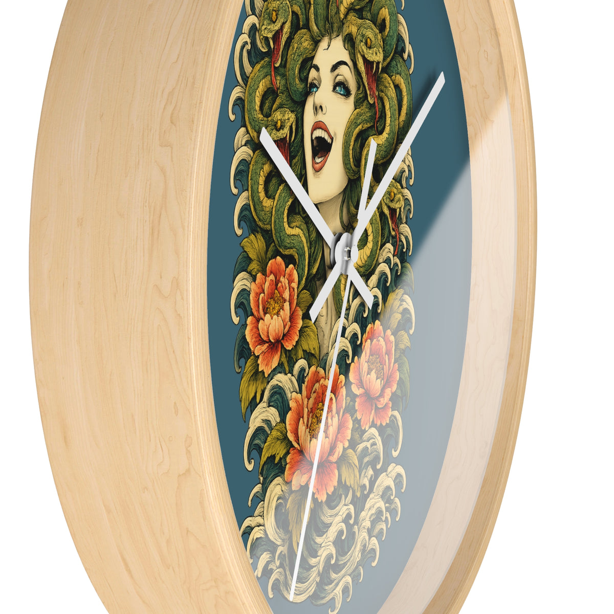Clock, Wall Acrylic - Medusa Snake Head