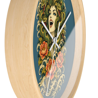 Clock, Wall Acrylic - Medusa Snake Head
