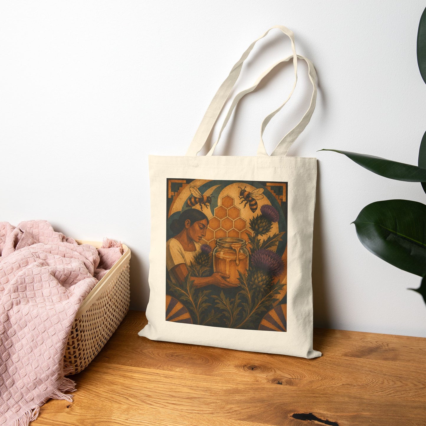 Honey & Thistles Meets 1930s Mexico Canvas Tote Bag