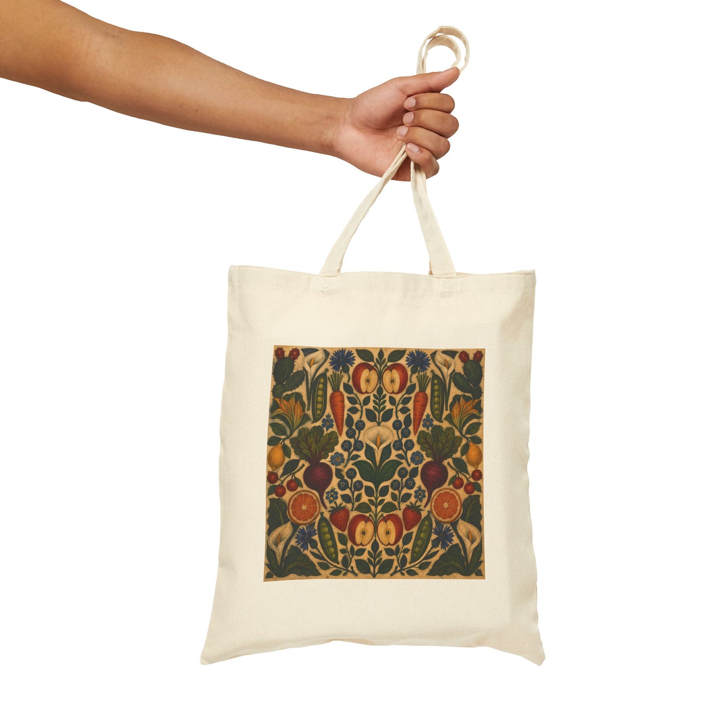 Frida and Diego at a Farmers Market Canvas Tote Bag