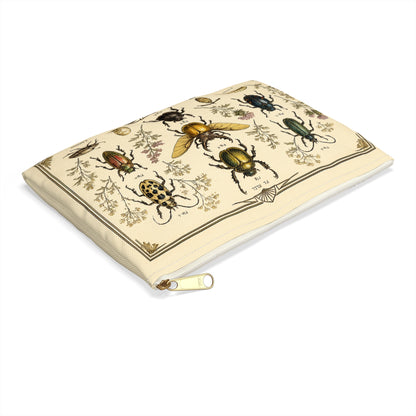 Pouch/Accessory Bag - Vintage Entomology Botanical Beetles
