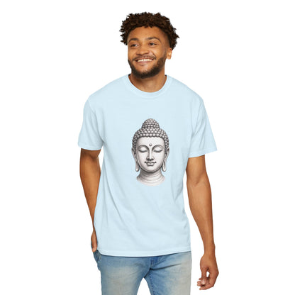 T‑Shirt, Short Sleeve Boxy Crew Neck - Mindful Zen Buddha Head