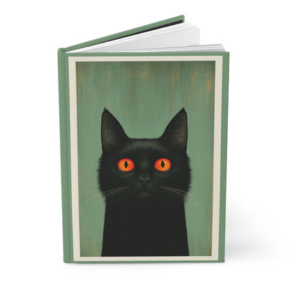 Journal Notebook, Hardcover Lined - Black Cat Says What?